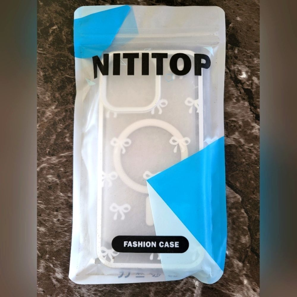 NITITOP Iphone 15 Pro Max Clear Fashion Phone Case With Bows